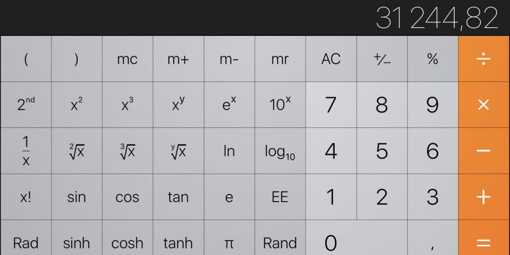 Muhim kashfiyot: iPhone kalkulyatoridagi noto’g’ri kiritilgan raqamni o’chirish mumkin