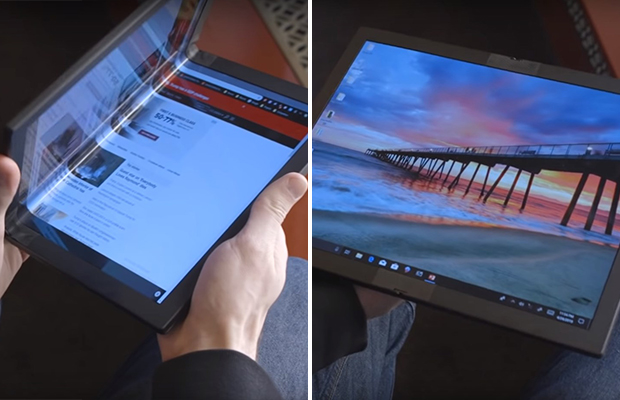 Первый в мире прототип ноутбука с гибким экраном (+видео)