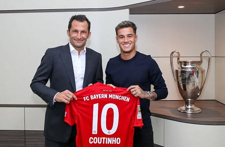 «Бавария» арендовала Коутиньо на сезон с правом выкупа