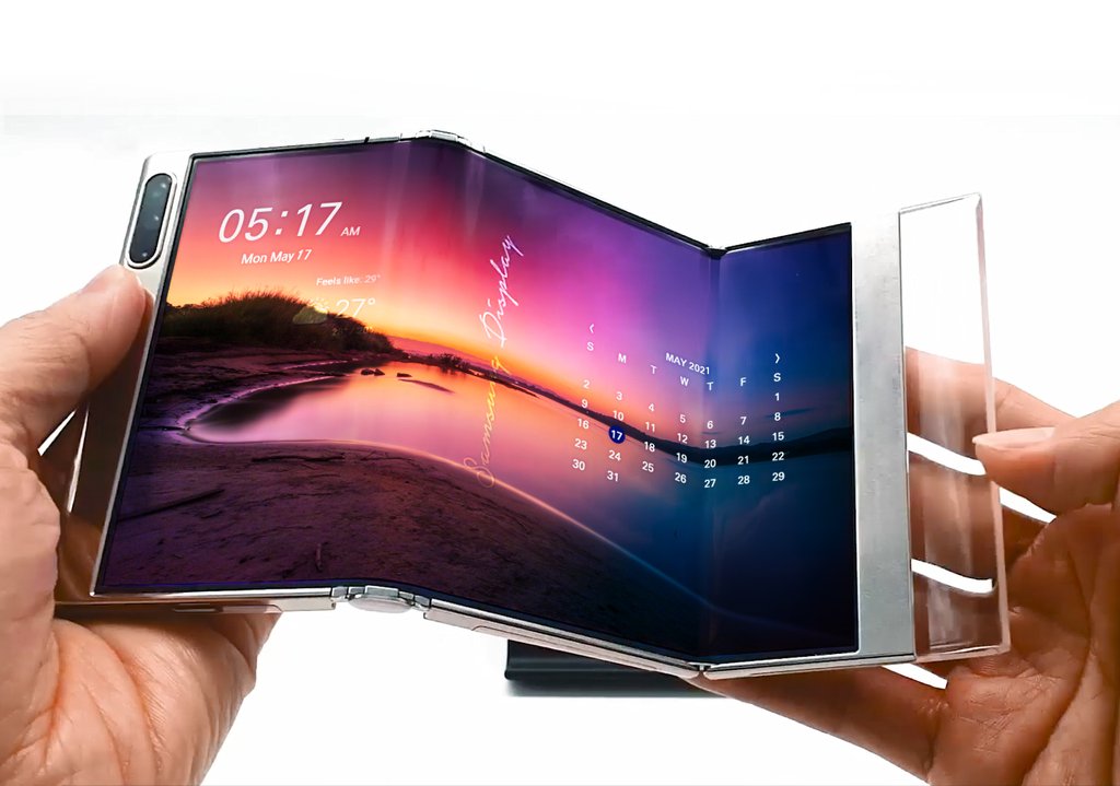 Samsung bir nechta joyidan buklanuvchi OLED-ekran ishlab chiqdi