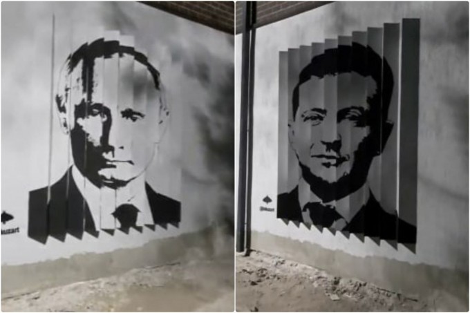 Toshkentda Putin va Zelenskiy surati paydo bo‘ldi (video)