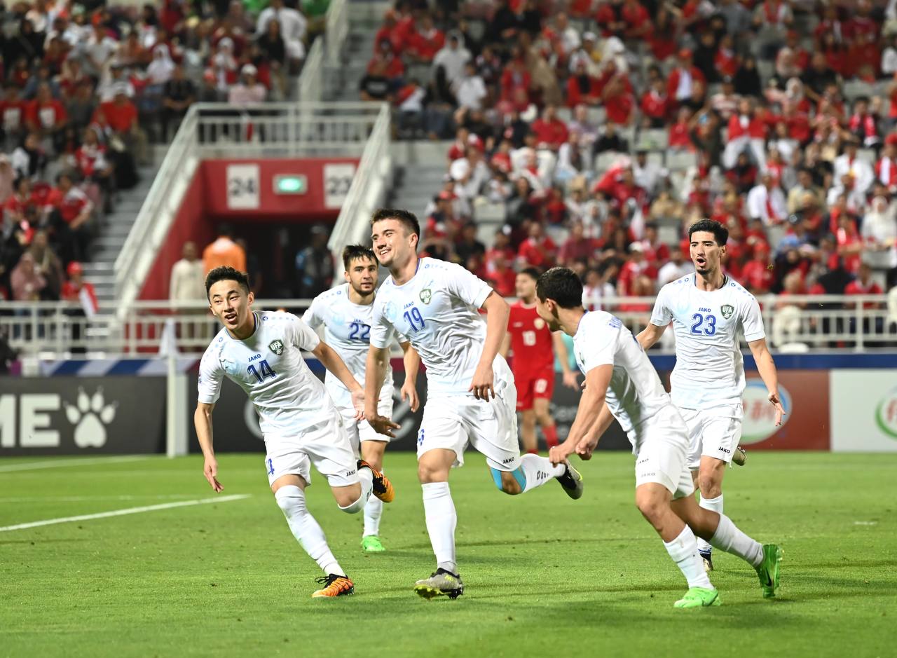 Сборная Узбекистана U-23 убедительно победила Индонезию и завоевала путёвку в финал и на Парижскую Олимпиаду.