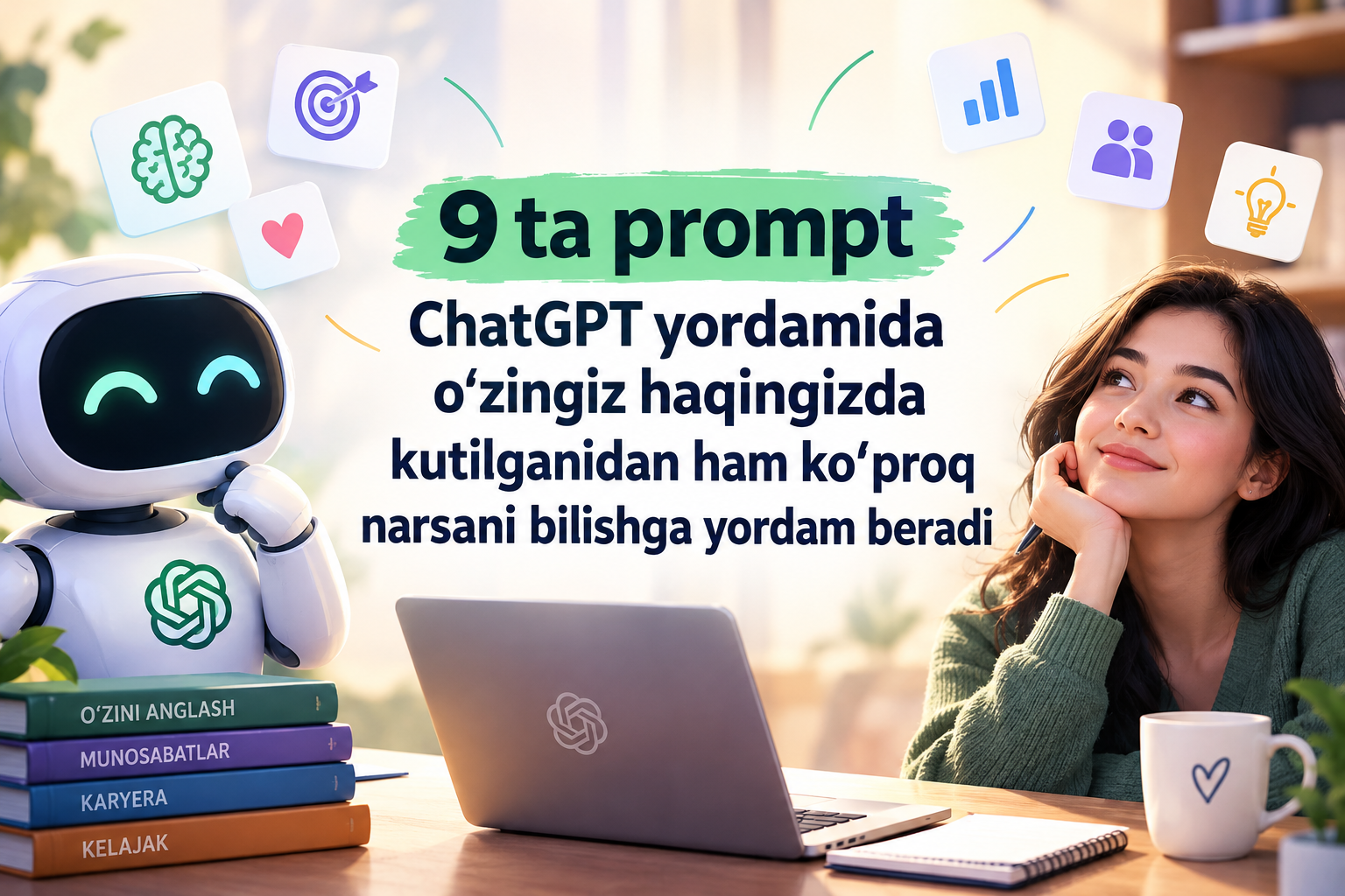 ChatGPT yordamida o‘zingiz haqingizda kutilganidan ham ko‘proq narsani bilishga yordam beradigan 9 ta prompt